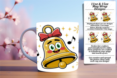 Unique 15oz Mug Wrap Png Artwork , Cute Christmas Product Image 1