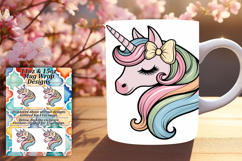 Artistic 11oz Mug Wrap Png Template , Unicorn Product Image 1