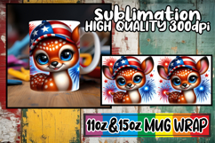 Joyful vibes sublimation mug wrap, USA Animals Product Image 1
