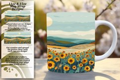 Boho Mug Wrap - Simple Modern 11oz 15oz Product Image 1