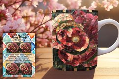 Abstract Mosaic Flower Mug Wrap Sublimation 11oz 15oz Product Image 1