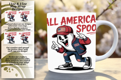 Gorgeous 15oz Mug Wrap Png Template , Funny Ghost Product Image 1