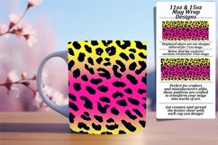 Trendy Glitter Leopard Mug Wrap 11oz/15oz Design Product Image 1