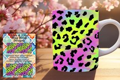 Bold Gradient Leopard Pattern Mug Wrap - 11oz 15oz Product Image 1