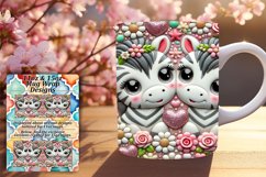 Elegant 15oz Mug Wrap Png Template , Sweet Animals Product Image 1