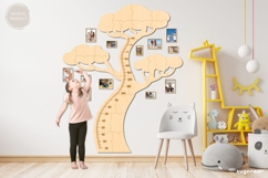 Family Tree Height Chart Laser Cut | Glowforge | SVG Product Image 2