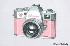 Retro Valentine Day Clipart PNG Product Image 1