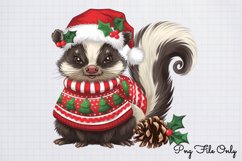 Woodland Christmas Animals Cliparts PNG Product Image 1
