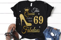 69th birthday svg, Queen Birthday 69th Svg, 69th Birthday sv Product Image 2