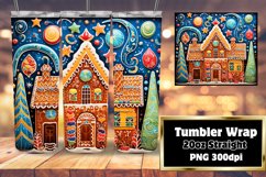 3D Winter Holiday Vibrant Tumbler Design 20oz Product Image 1