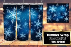 3D Snowflakes Pattern Cheer Tumbler Wrap 20oz Product Image 1
