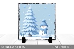 Cute Snowman Sublimation. Snowman Slate Design Product Image 1