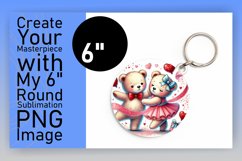 Elegant Circle Design for Sublimation , Valentine Bear Product Image 1