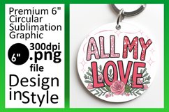 Trendy Circle PNG Car Coaster Design , Valentines Product Image 1