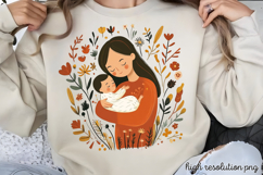 Mothers Day Folk Art Sublimation Bundle PNG Product Image 15