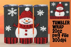 Special Edition 20oz Tumbler Wrap , Snowman Product Image 1