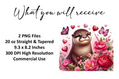 Valentine's Day Tumbler Wrap Sublimation Design Product Image 2