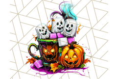 Spooky Café Cuties Halloween PNG Clipart, Holiday Elements Product Image 5