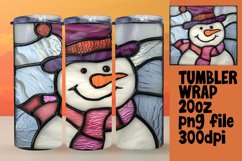 Winter Holiday Snowman Tumbler Wrap 3D Product Image 1