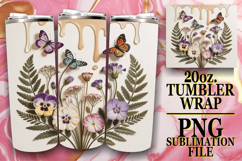 Uplifting moments 20oz tumbler wrap, 3D Flowers Product Image 1