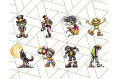 Halloween Monster Clipart PNG, Cute Spooky Characters Product Image 9