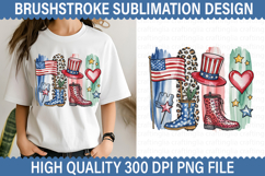 4th of July Brushstroke Sublimation - Patriotic Brushstroke Product Image 1
