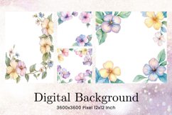 Flower Pattern Background Wallpaper Digital Paper_69 Product Image 1