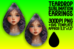 Artful Teardrop Design for Sublimation , Fairy Product Image 1