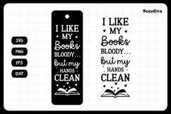 True Crime Bookmark Saying SVG | I Like My Books Bloody Product Image 3