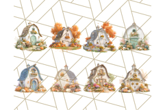 Fall Barn Clipart PNG With Pumpkins and Flowers, Autumn Png Product Image 9