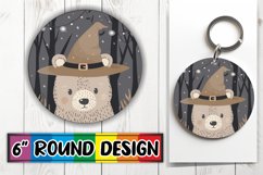 Boho Animal Round Design Halloween PNG Keychain Product Image 1