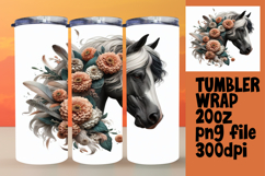 Sublimation-Ready 20oz Design , Horse Product Image 1