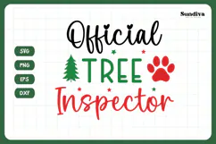 Christmas Dog Bandana Quotes SVG | Official Tree Inspector Product Image 3