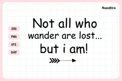 Funny Pet Tag Saying SVG | Not All Who Wander Are Lost Product Image 3