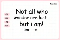 Funny Pet Tag Saying SVG | Not All Who Wander Are Lost Product Image 3