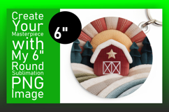 Chic Round Design Keychain Artwork , Holiday Product Image 1