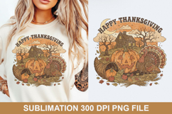Happy Thanksgiving Sublimation - Halloween PNG Design Product Image 1