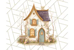 Whimsical Cottagecore Cottage PNG Clipart, Fairy House Png Product Image 5