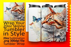 Enchanting Cat Tumbler Wraps: Sublimation Wonders Product Image 1