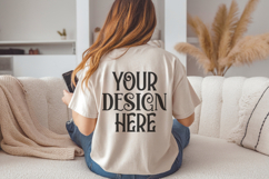 Ivory Comfort Colors C1717 Shirt Mockup, CC 1717 T-shirt Product Image 1