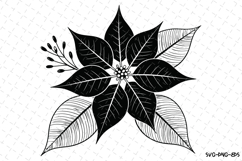Christmas Poinsettia Svg | Christmas Svg | Svg Cut Files Product Image 1