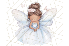 Pastel Blue Fairy Garden Clipart, Enchanted Cottagecore Png Product Image 5