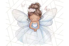 Pastel Blue Fairy Garden Clipart, Enchanted Cottagecore Png Product Image 5