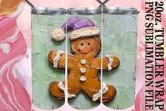 20oz Gingerbread Man Tumbler Wrap Festive Sublimation Product Image 1