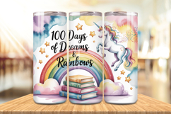 100 Days Of School Tumbler wrap, Teacher Day 20oz Tumbler Product Image 1