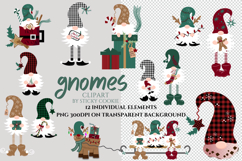 Digital Christmas Gnomes Clipart Product Image 1
