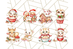 Christmas Baking Critters PNG Clipart, Cute Animals Holiday Product Image 5