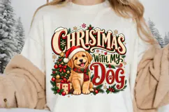 Christmas Dog Lover Illustration, Cute Festive Puppy Holiday Product Image 2