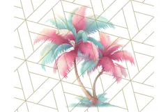 Pink and Mint Summer Clipart PNG Beach Icons, Summer Fun Png Product Image 5