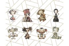 Creepy Dolls Clipart 60 PNG Haunted Toy Characters Product Image 9